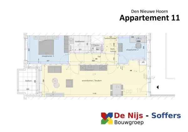 Nieuwbouwappartement Putte 3 kamers luxe balkon berging A+