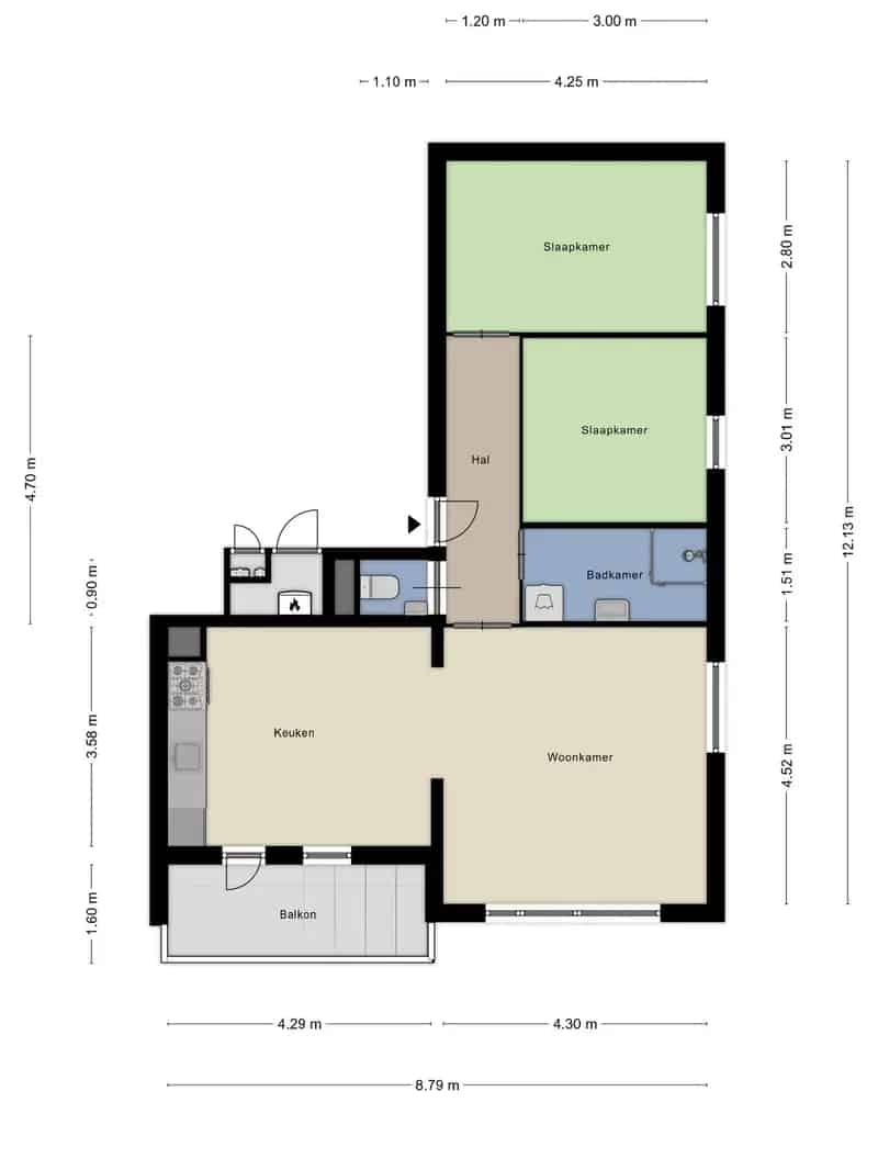 3 Kamer Appartement Amsterdam Zuidoost Nabij Metro