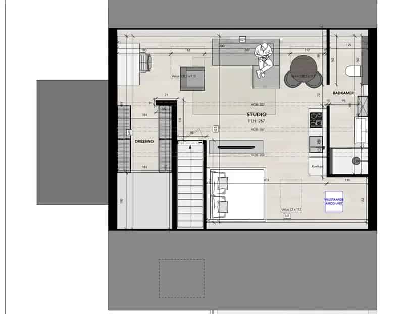 Studio te Huur Vroenhoven 60m2 Gemeubileerd Inclusief