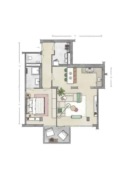 Ruim 2 Kamer Appartement begane grond Alphen aan den Rijn