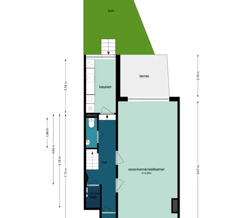 Appartement te koop Amsterdam Helmersbuurt 3 slaapkamers tuin