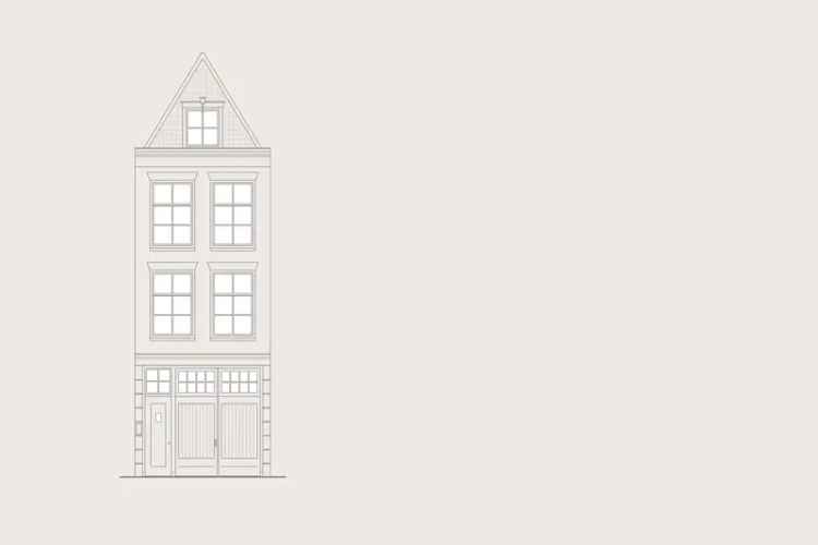 Kantoor Amsterdam te Koop Oude Looiersstraat: Studio met Woning
