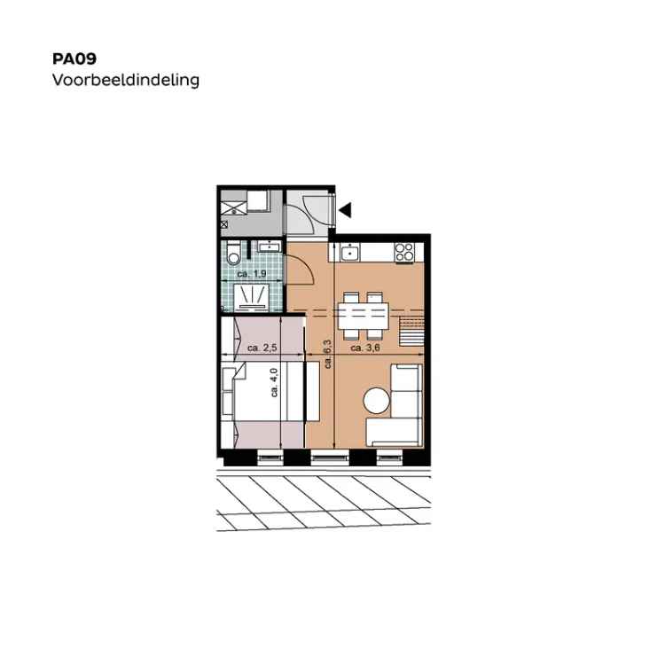 Nieuwbouw Appartement Apeldoorn Centrum - Casco Oplevering 66m²