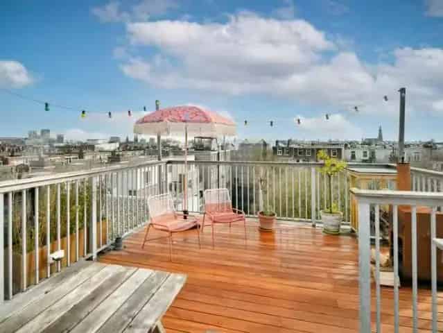 Licht Dubbel Bovenhuis Amsterdam Westerpark 69m² Balkon Dakterras