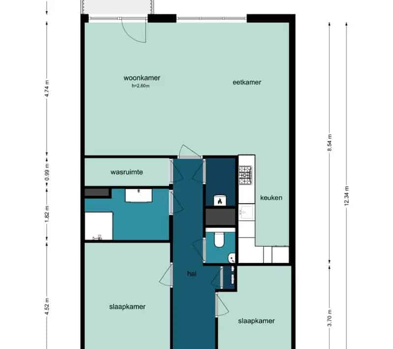Appartement te koop Zaandam: 89m², 3 kamers, balkon, parkeerplaats