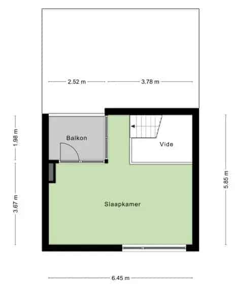 Kamer te huur in Noordrand 25m2 dakterras