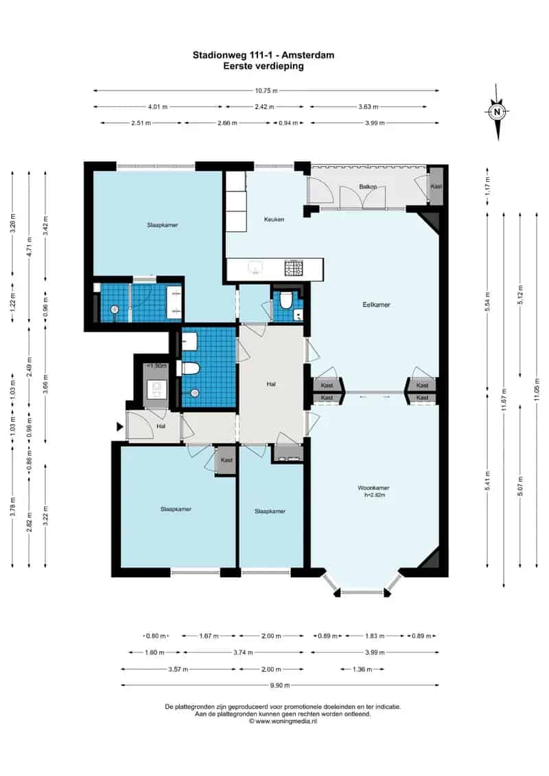 Appartement Amsterdam Zuid 119m
				