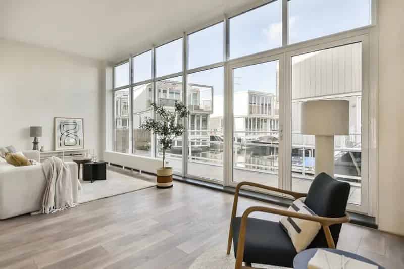Appartement IJburg: Luxe 3-kamer begane grond appartement met terras aan het water