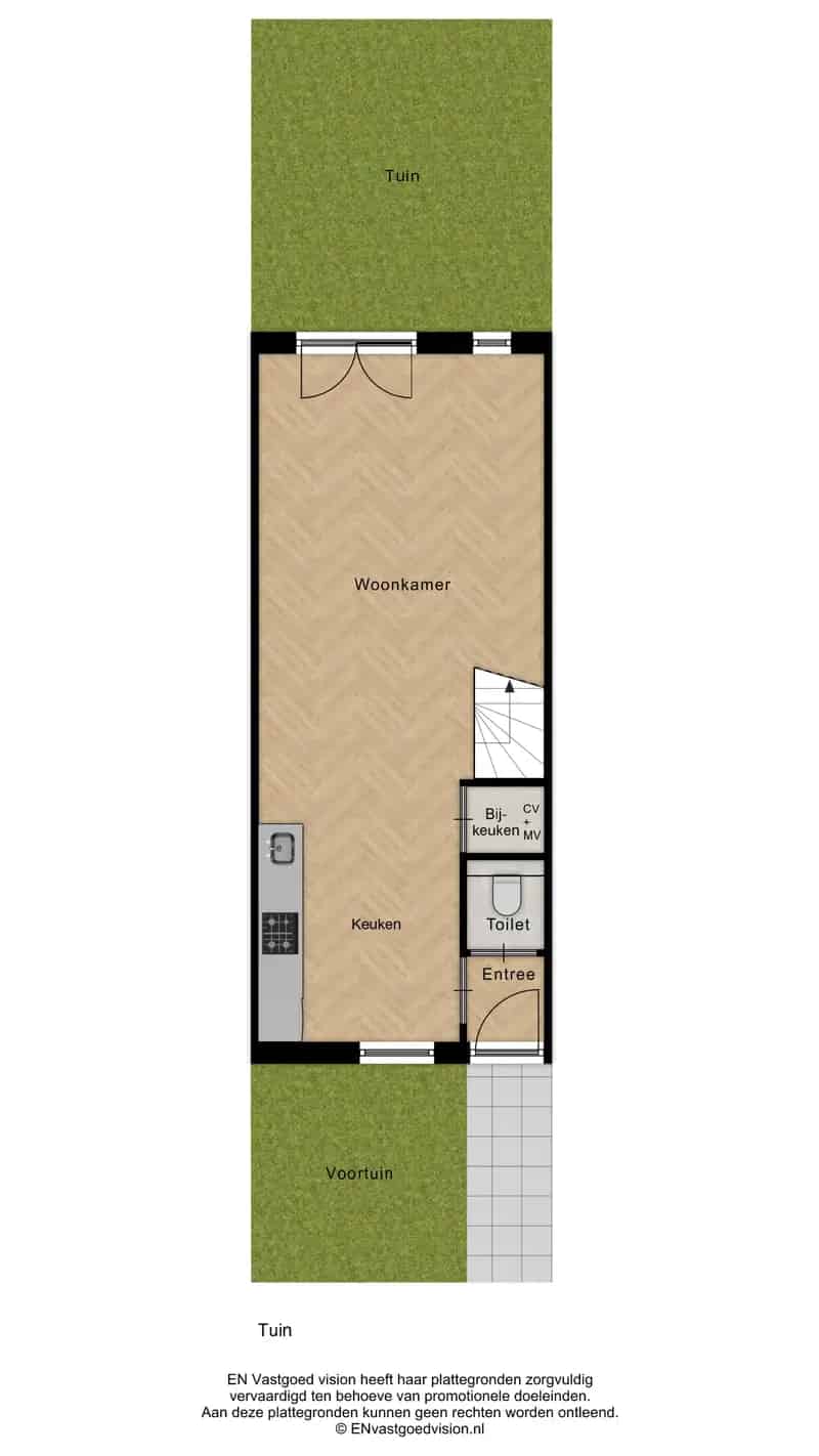 3 Onder 1 Kapwoning Krommenie 63m2 2 Slaapkamers