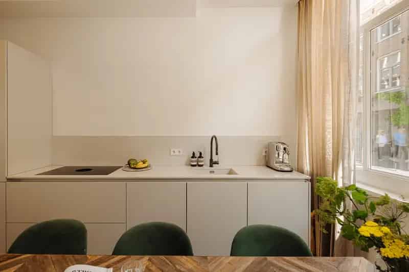 Amsterdam De Pijp: Lichtrijke benedenwoning met tuin en souterrain