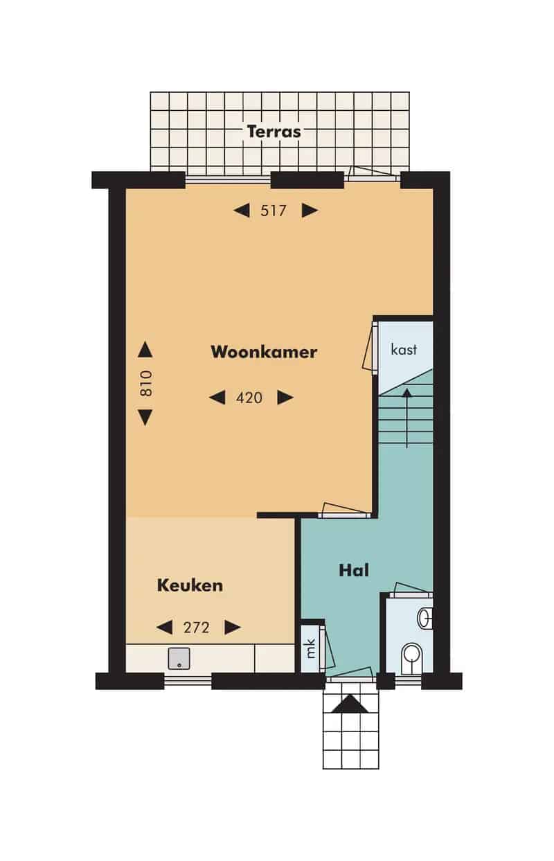 Eengezinswoningen Maaspoort 3 slaapkamers tuin