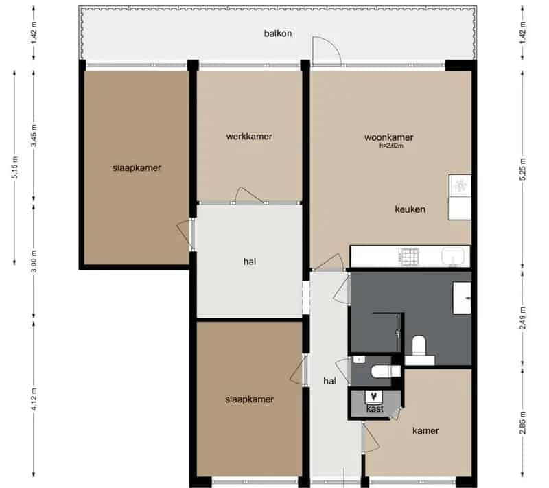 Amsterdam 5-kamerappartement gerenoveerd 94m2 Balkon Energielabel A