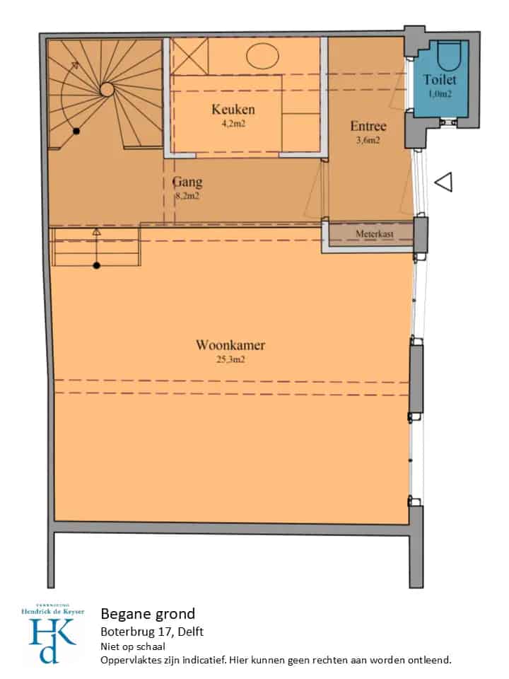 Rijksmonumentale 3 kamer woning Delft Centrum 79m2