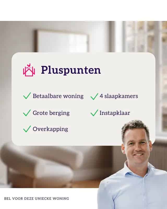 Starterswoning Harderwijk 4 slaapkamers grote berging