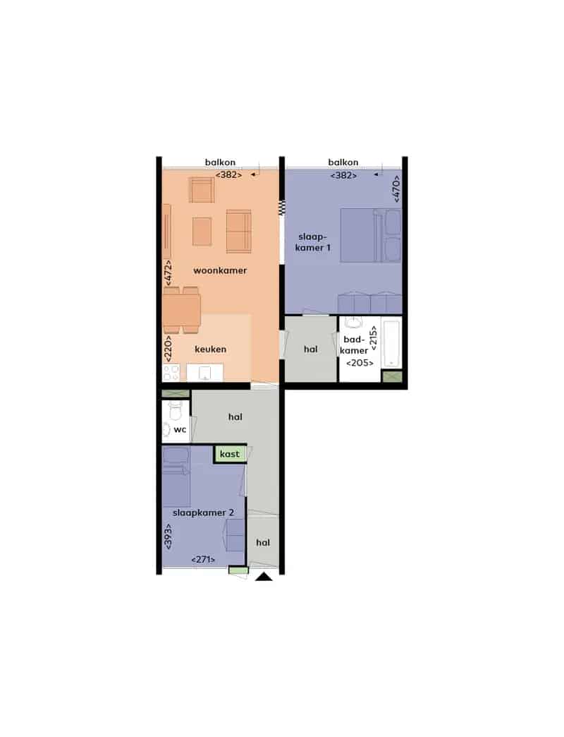 Appartement Amstelveen: Balkon, Slaapkamer, Nabij Scholen en OV