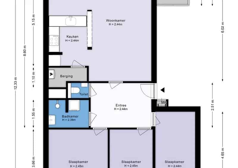 Gerenoveerd 4-kamer appartement Amsterdam Zuidoost