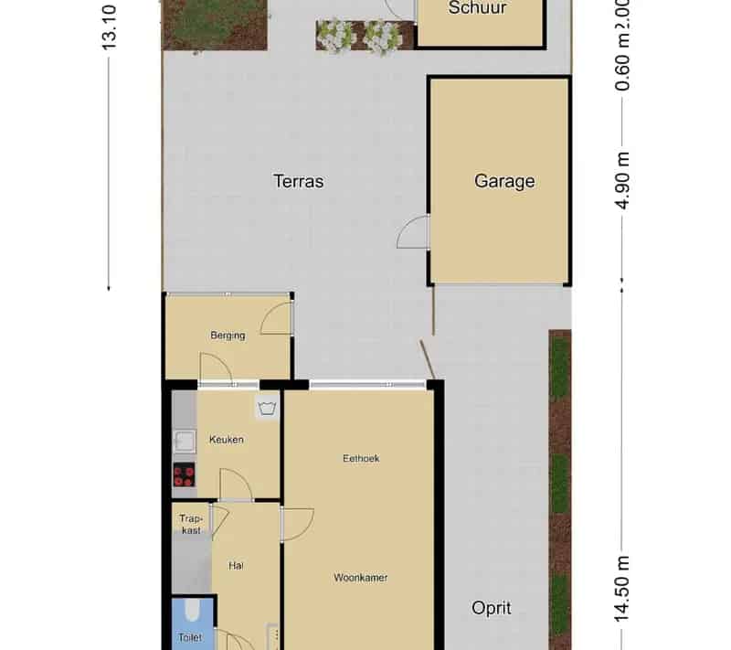 Hoekwoning Zetten 4 slaapkamers garage tuin
