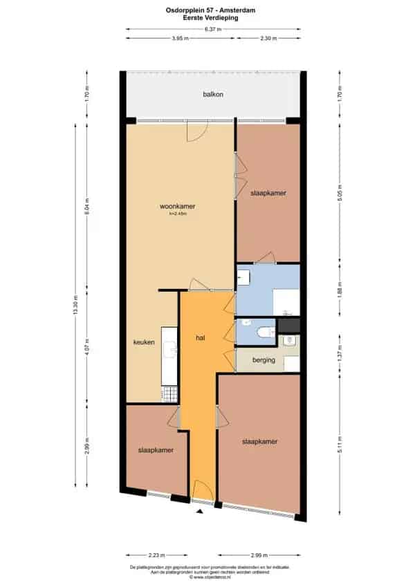 Te Huur: Ruim 3-kamer appartement Osdorpplein Amsterdam