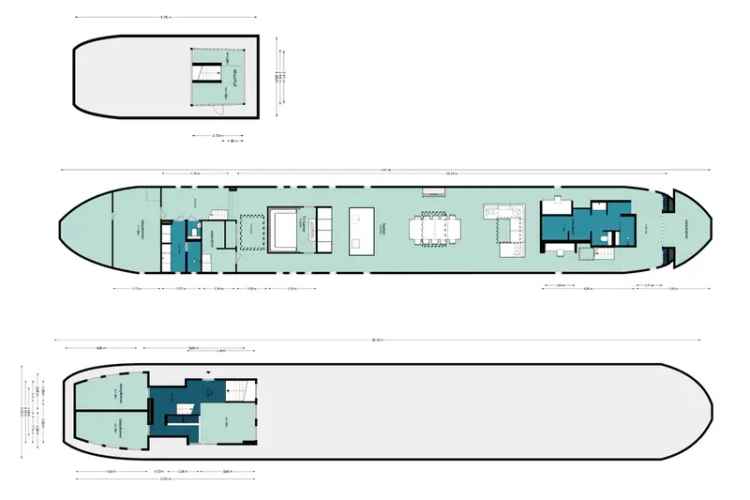Luxe Woonschip Amsterdam 4 slaapkamers 2 badkamers