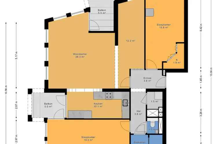 Ruim 4-kamer appartement te koop in Den Haag