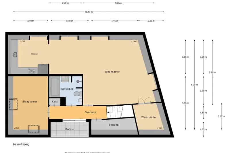 Luxe Bovenwoning Hoorn  80m2 Vrij Uitzicht Draafsingel