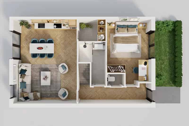 Levensloopbestendige woning Krommenie 98m2  -  badkamer begane grond