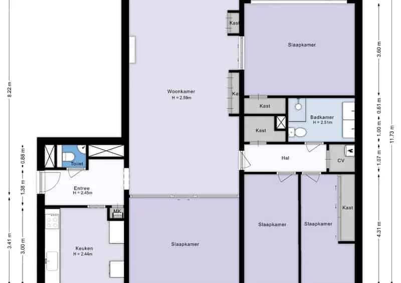 5 Kamer Appartement Diemen 117m2  Twee Balkons Eigen Grond