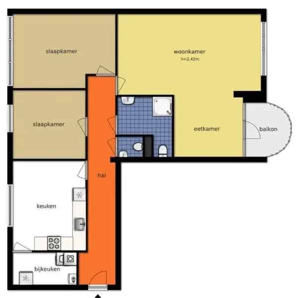 Te Huur: 2 Slaapkamer Appartement 100m2 Buitenveldert Amsterdam