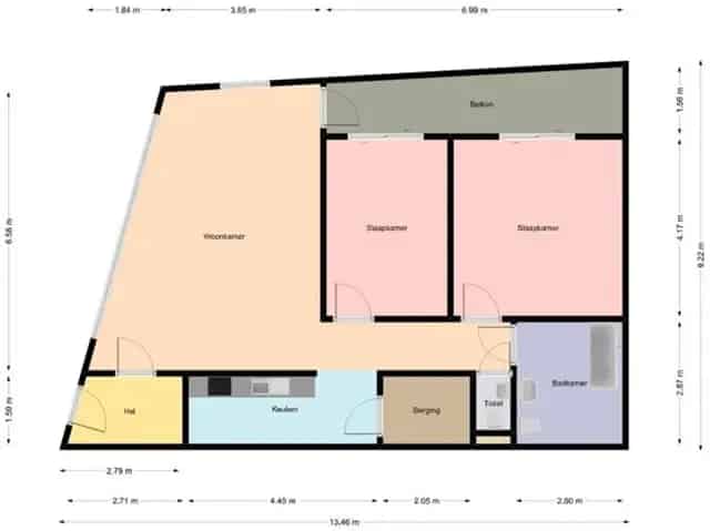 Portiekflat Maastricht 3 Kamers 88m2 te Huur