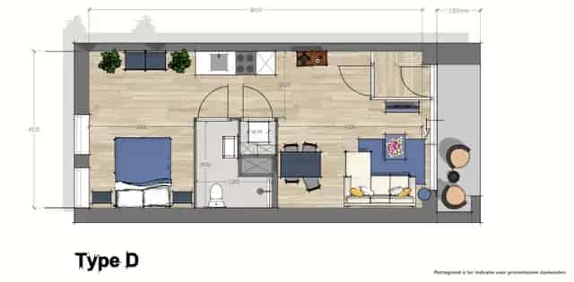 1 Kamer Huis 46m² Tilburg Centrum