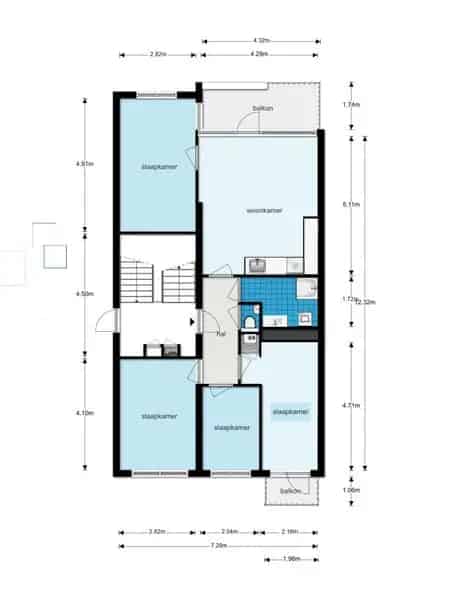 Ruim 4 Kamer Appartement 80m2 Balkon Nabij Gaasperplas