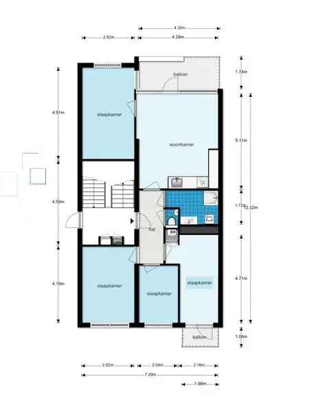 Ruim 4 Kamer Appartement 80m2 Balkon Nabij Gaasperplas