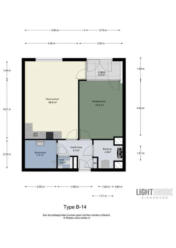 Appartement Eindhoven Machinekamerplein Lighthouse 64m²