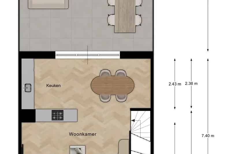 Herenhuis te koop: 3 slaapkamers, 2 badkamers, dakterras en parkeerplaatsen