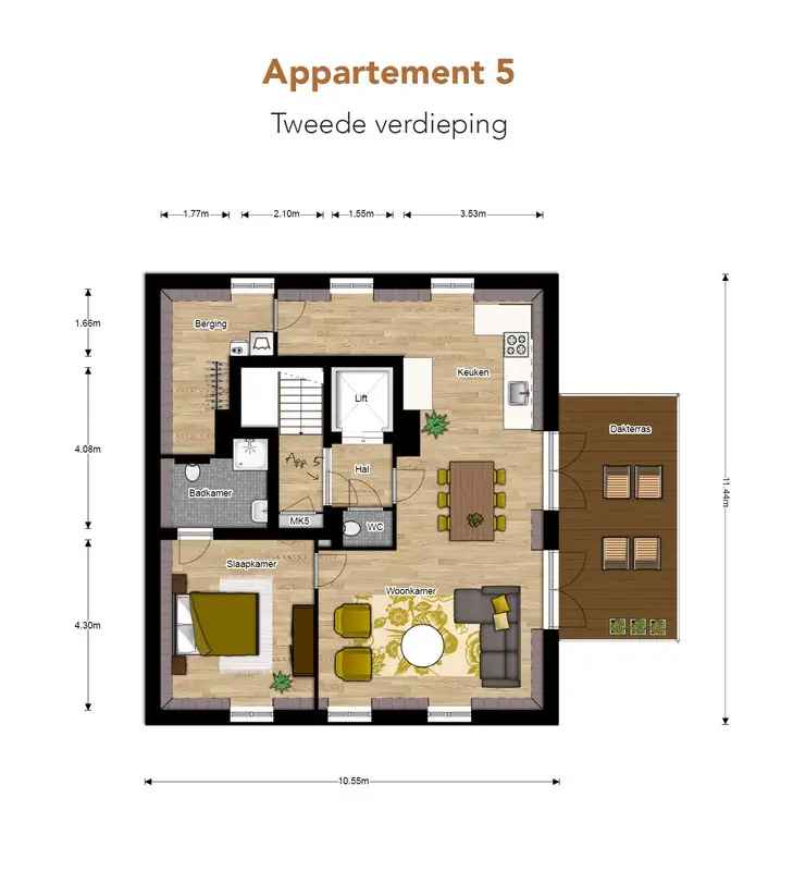 Luxe Appartement Schimmert Ruim Dakterras 77m2