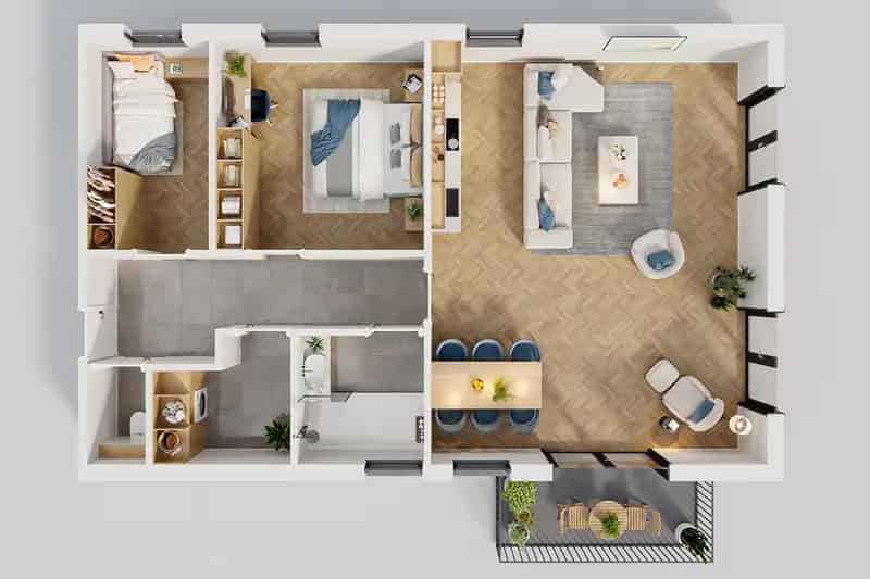 3 Kamerappartement Krommenie 78m2 Balkon Berging
