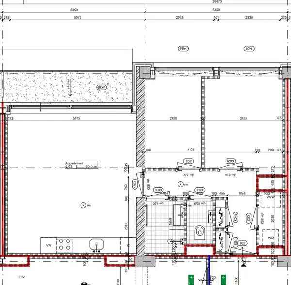 3-kamer appartement te huur 60m² nieuwbouw 2021