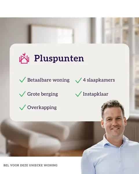 Starterswoning Harderwijk 4 slaapkamers Grote berging Vernieuwd sanitair
