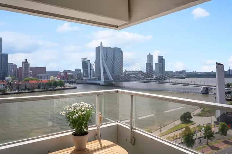 Appartement Rotterdam Boompjes 13e Verdieping Uitzicht Balkon