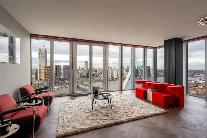 Luxe Appartement De Rotterdam Panoramisch Uitzicht Gemeubileerd