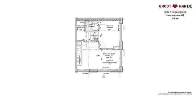 1 kamer appartement 45m² Eindhoven Strijp-S