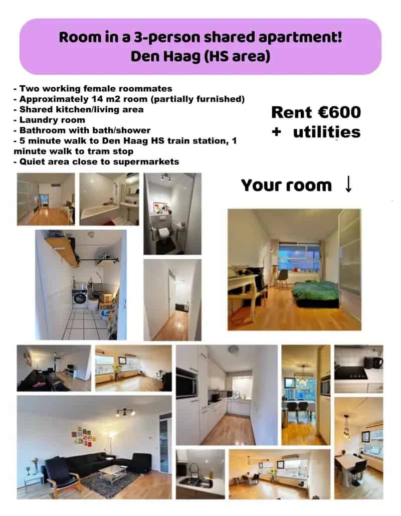 Kamer te Huur Den Haag Nabij OV Gemeubileerd