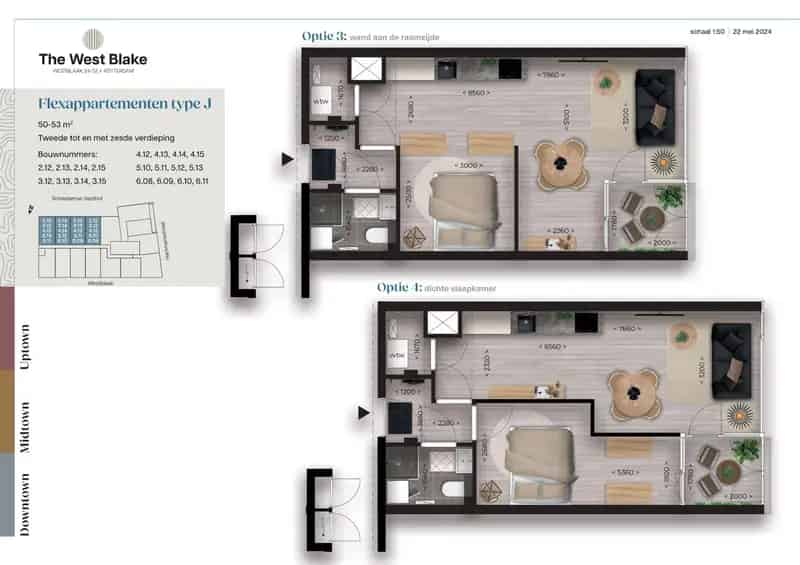 Luxe Appartement 53m2 Rotterdam Centrum The West Blake