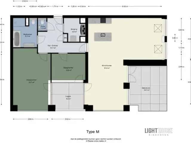 Penthouse te huur Eindhoven 115m2 2 slaapkamers Dakterras