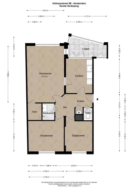 Ruime 3 Kamer Appartement Amsterdam Oost Transvaalbuurt