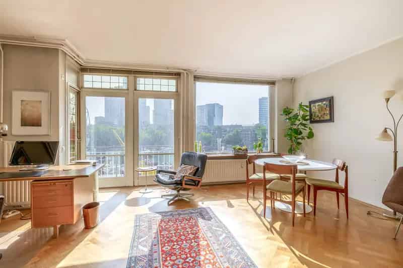 2 Kamerappartement Schiedamsedijk Rotterdam Balkon Uitzicht Leuvehaven