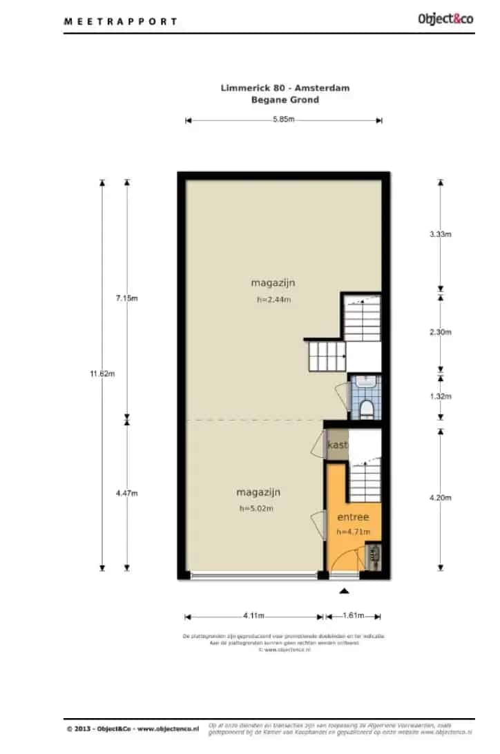 Bedrijfsruimte te Huur Amsterdam West 167m2 Kantoor Opslag A5