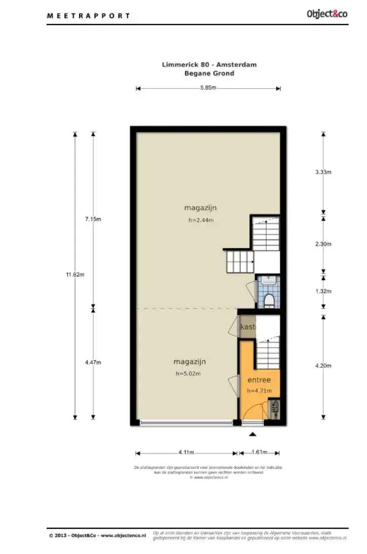 Bedrijfsruimte te Huur Amsterdam West 167m2 Kantoor Opslag A5