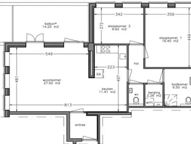 Appartement Enschede 2 slaapkamers balkon berging