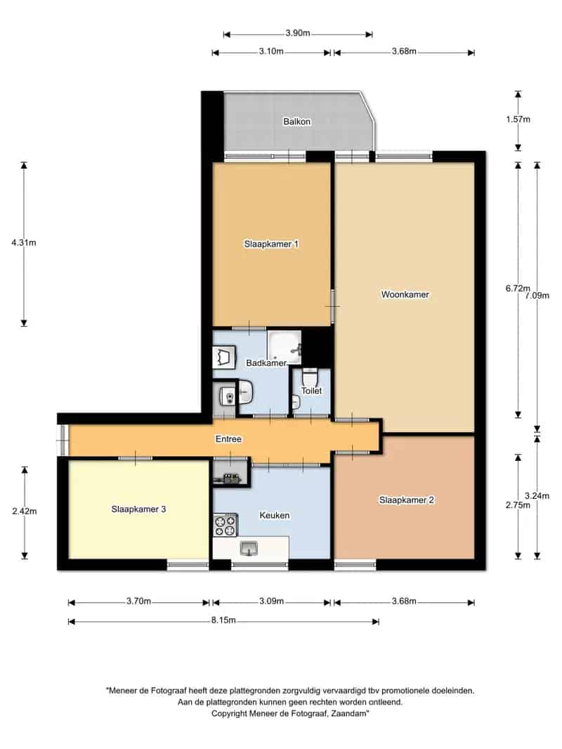 4 Kamerappartement Amsterdam 87m2 Balkon Berging